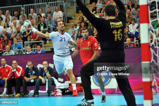 Michael GUIGOU - - Handball - France / Espagne - 1/4Finale - Jeux Olympiques 2012 - Londres, Photo: Dave Winter / Icon Sport