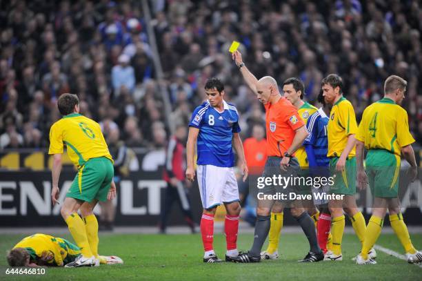 Yoann GOURCUFF / Howard WEBB - - France / Lituanie - Eliminatoires Coupe du Monde 2010, Photo : Dave Winter / Icon Sport