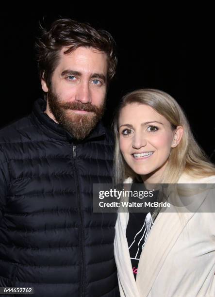 Jake Gyllenhaal and Annaleigh Ashford during the Actors' Equity opening night Gypsy Robe Ceremony honoring MaryAnn Hu for ''Sunday in the Park with...