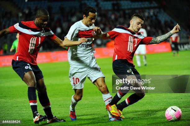 Mathieu DEBUCHY / NENE / Aurelien CHEDJOU - - Lille / PSG - 34eme journee de Ligue 1, Photo : Dave Winter / Icon Sport