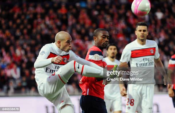 Christophe JALLET / Aurelien CHEDJOU - - Lille / PSG - 34eme journee de Ligue 1, Photo : Dave Winter / Icon Sport,