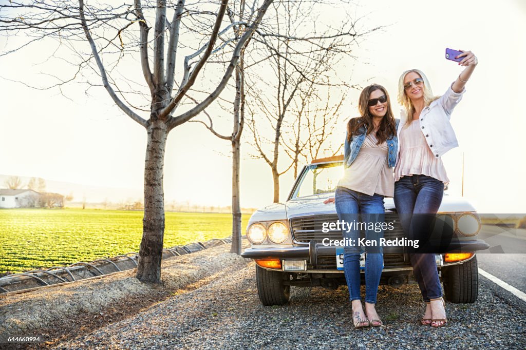 2 Ladies and a car