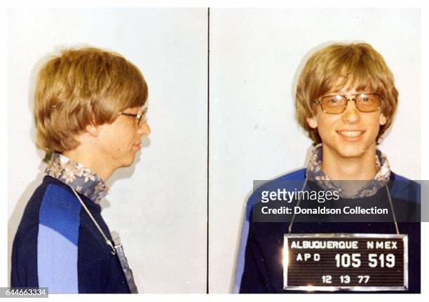 Microsoft boss Bill Gates mugshot from December 13, 1977.