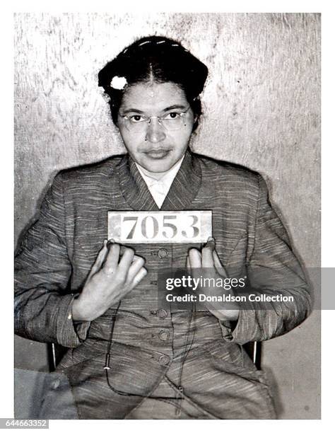 Rosa Parks mugshot in 1955.