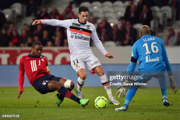 Aurelien CHEDJOU / Jeremie ALIADIERE / Steeve ELANA - - Lille / Lorient - 31e journee de Ligue 1 - , Photo: Dave Winter / Icon Sport
