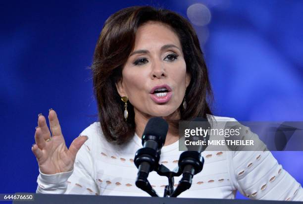 Judge Jeanine Pirro of FOX News Network makes remarks to the Conservative Political Action Conference at National Harbor, Maryland, February 23,...
