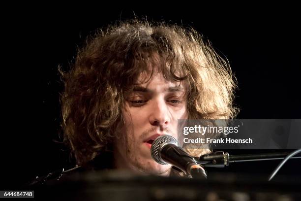 Jonathan Rado of the American band Foxygen performs live during a concert at the Columbia Theater on February 23, 2017 in Berlin, Germany.