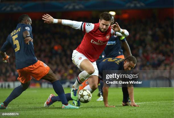 Olivier GIROUD / Henri BEDIMO / Daniel CONGRE - - Arsenal / Montpellier - Champions League 2012/2013 - Photo : Dave Winter / Icon Sport