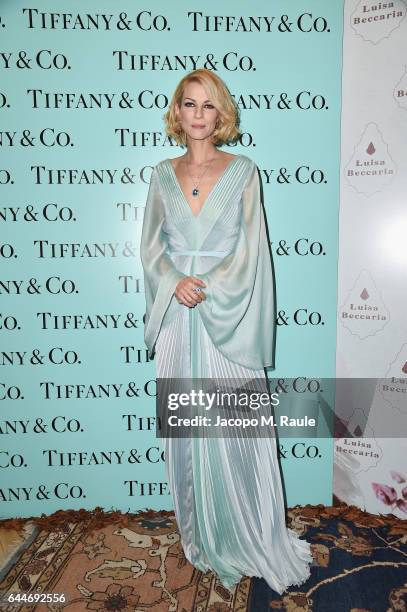 Roberta Ruiu attends the Tiffany&Co And Luisa Beccaria party during Milan Fashion Week Fall/Winter 2017/18 on February 23, 2017 in Milan, Italy.