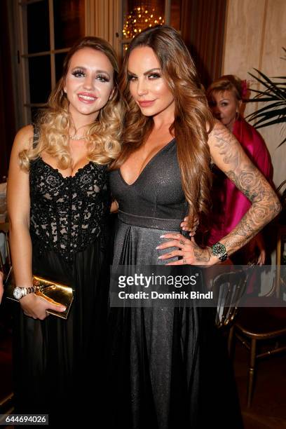 Cathy Lugner and Gina-Lisa Lohfink during the Opera Ball Vienna at Vienna State Opera on February 23, 2017 in Vienna, Austria.