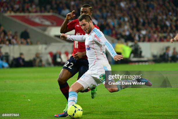 Andre Pierre GIGNAC / Aurelien CHEDJOU - - Lille / Marseille - 32eme journee de Ligue 1, Photo : Dave Winter / Icon Sport