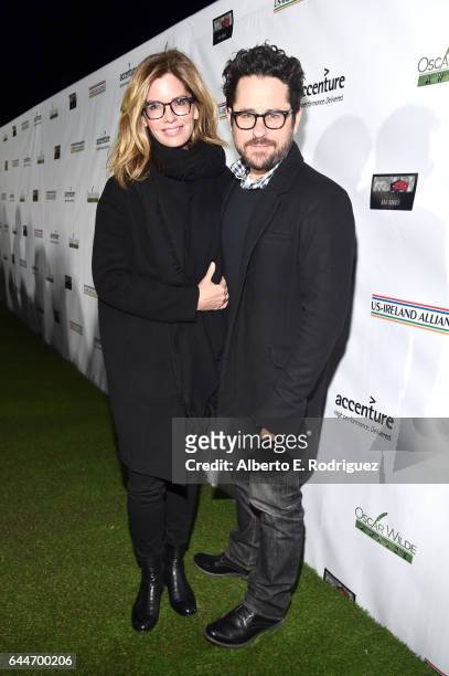 Actress Katie McGrath and director J.J. Abrams attend the 12th Annual US-Ireland Aliiance's Oscar Wilde Awards event at Bad Robot on February 23,...