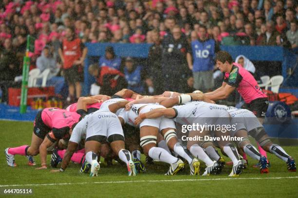 Melee / illustration pluie - - Cardiff Blues / Toulon - Heineken Cup, Photo : Dave Winter / Icon Sport,