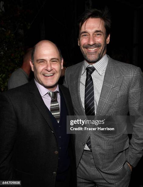 Writer/creator Matthew Weiner and actor Jon Hamm attend the launch for Matthew Weiner's Book "Mad Men" at TASCHEN Store Beverly Hills on February 23,...