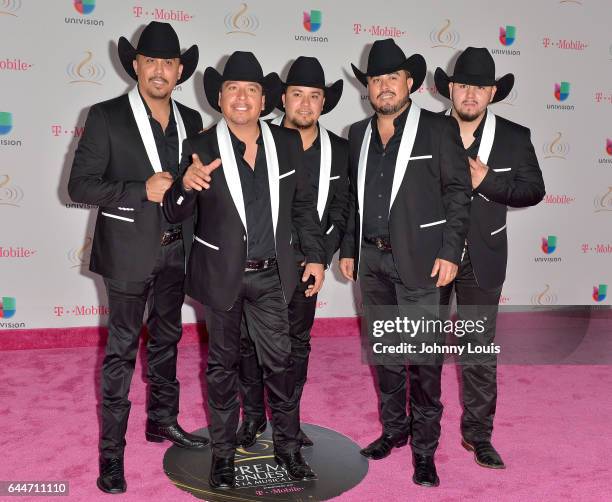 Maquinaria Norteña attends Univision's 29th Edition of Premio Lo Nuestro A La Musica Latina at the American Airlines Arena on February 23, 2017 in...