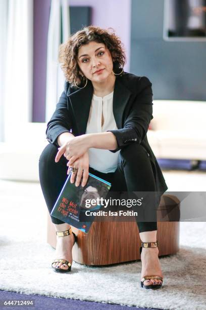 Author Nahid Shahalimi poses during a photo session at Sofitel Munich Bayerpost on February 23, 2017 in Munich, Germany. Shahalimi's book 'Wo Mut die...