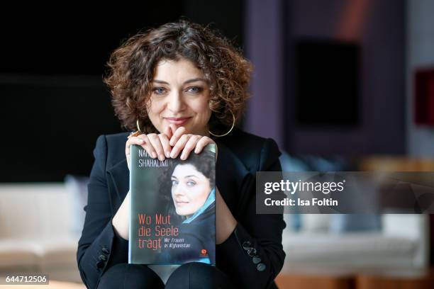 Author Nahid Shahalimi poses during a photo session at Sofitel Munich Bayerpost on February 23, 2017 in Munich, Germany. Shahalimi's book 'Wo Mut die...