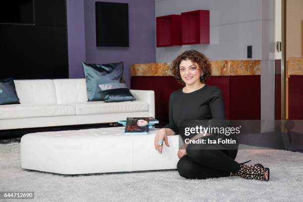 Author Nahid Shahalimi poses during a photo session at Sofitel Munich Bayerpost on February 23, 2017 in Munich, Germany. Shahalimi's book 'Wo Mut die...