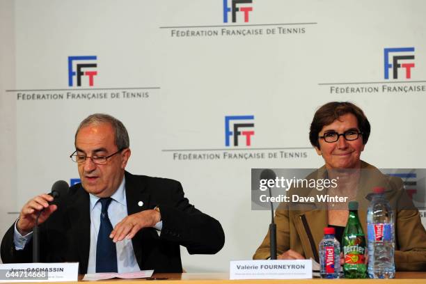 Jean GACHASSIN / Valerie FOURNEYRON - - Conference de presse a Roland Garros 2013, Photo : Dave Winter / Icon Sport