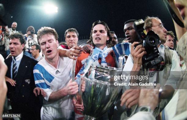 Joie Didier DESCHAMPS / Eric DI MECO - - Milan AC / Marseille - Finale de la Ligue des Champions 1993 -, Photo : Alain Gadoffre / Icon Sport