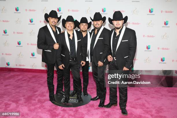 Maquinaria Norteña attend Univision's 29th Edition of Premio Lo Nuestro A La Musica Latina at the American Airlines Arena on February 23, 2017 in...