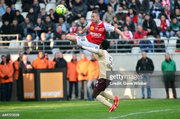 Gaetan COURTET / Benjamin ANGOUA - - Reims / Valenciennes - 33e journee de Ligue 1 - , Photo: Dave Winter / Icon Sport