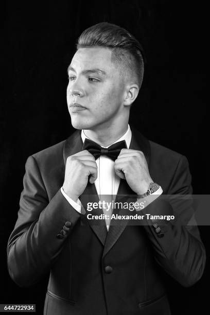 Jonatan Sanchez poses at Univision's 29th Edition of Premio Lo Nuestro A La Musica Latina at the American Airlines Arena on February 23, 2017 in...