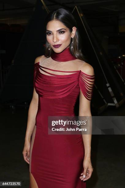 Alejandra Espinosa poses backstage of Univision's 29th Edition of Premio Lo Nuestro A La Musica Latina at the American Airlines Arena on February 23,...