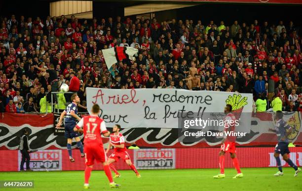 Banderole pour Ariel JACOBS - - Valenciennes / Evian Thonon - 11eme journee de Ligue 1 -, Photo : Dave Winter / Icon Sport