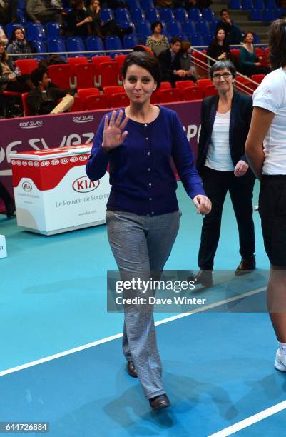 Du sport feminin / Najat VALLAUD BELKACEM / Valerie FOURNEYRON - - Open GDF Suez 2014 - WTA , Photo : Dave Winter / Icon Sport