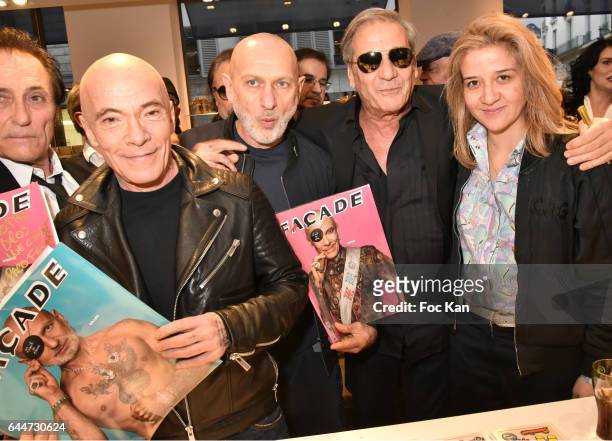 Pierre Blanchard, Gilles Commoy, Facade Editor Alain de Benoist and a guest attend 'Facade16' Magazine Issue Launch at Colette on February 23, 2017...