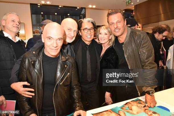 Pierre Commoy, Gilles Blanchard, Kenzo Takada, Ruth Obadia and Jean Roch Pedri from VIP Room Theater attend 'Facade16' Magazine Issue Launch at...