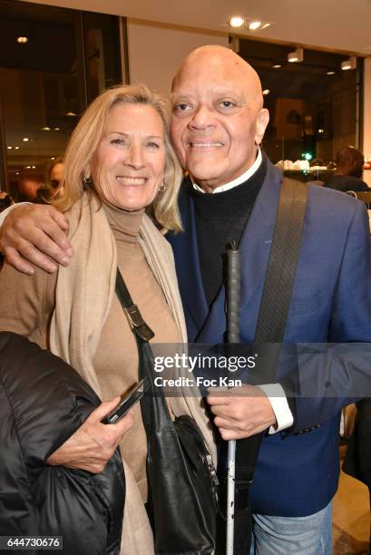 Renate Zasch and Guy Cuevas attend 'Facade16' Magazine Issue Launch at Colette on February 23, 2017 in Paris, France.