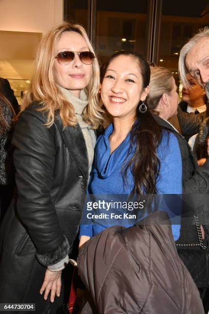 Actresses Valerie Steffen and Mi Kwan Lock attend 'Facade16' Magazine Issue Launch at Colette on February 23, 2017 in Paris, France.