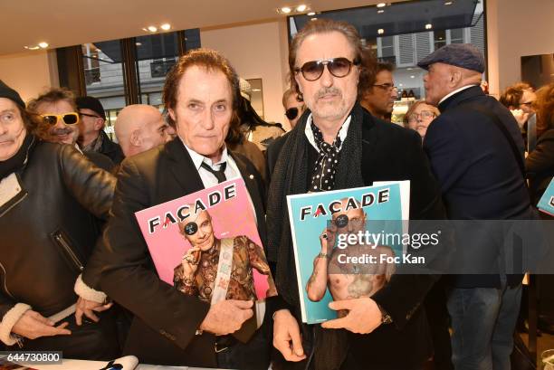 Franck Ros and Gil Ros attend 'Facade16' Magazine Issue Launch at Colette on February 23, 2017 in Paris, France.