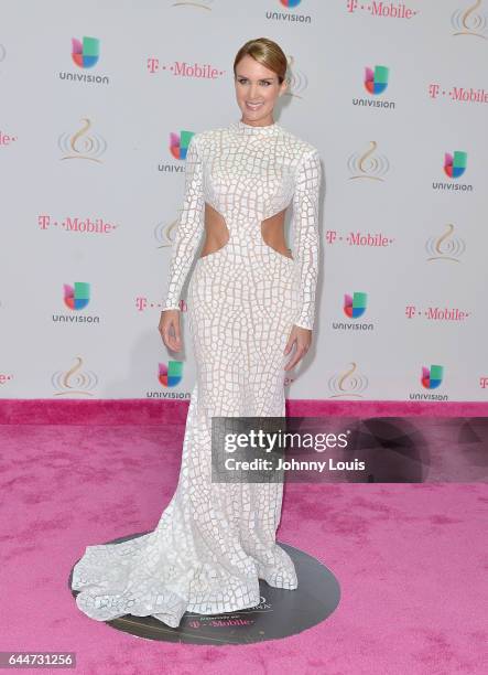 Veronica Montes attends Univision's 29th Edition of Premio Lo Nuestro A La Musica Latina at the American Airlines Arena on February 23, 2017 in...