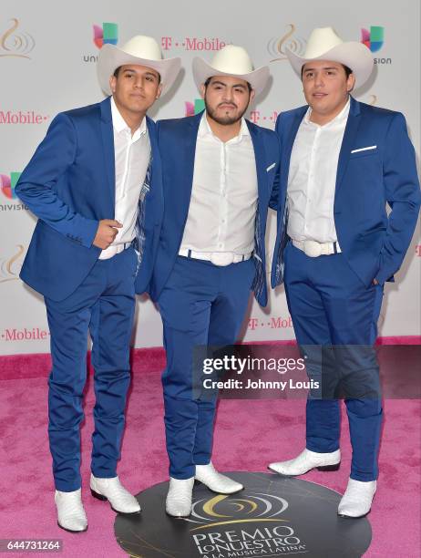 Los Del Arroyo attends Univision's 29th Edition of Premio Lo Nuestro A La Musica Latina at the American Airlines Arena on February 23, 2017 in Miami,...