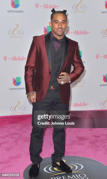 Bryant Myers attends Univision's 29th Edition of Premio Lo Nuestro A La Musica Latina at the American Airlines Arena on February 23, 2017 in Miami,...