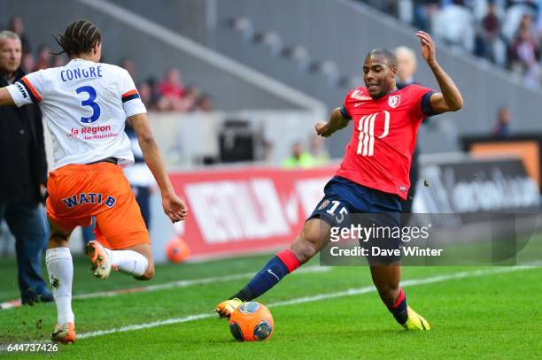 Djibril SIDIBE / Daniel CONGRE - - Lille / Montpellier - 28e journee Ligue 1, Photo : Dave Winter / Icon Sport