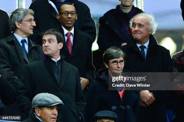 Manuel VALLS / Valerie FOURNEYRON - - France / Angleterre - Tournoi des Six Nations 2014 -, Photo : Dave Winter / Icon Sport