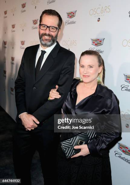 Artist Eric White and actor Patricia Arquette attend the Cadillac Oscar Week Celebration at Chateau Marmont on February 23, 2017 in Los Angeles,...