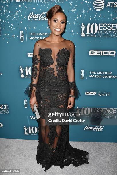 Issa Rae attends the Essence 10th Annual Black Women In Hollywood Awards Gala at the Beverly Wilshire Four Seasons Hotel on February 23, 2017 in...