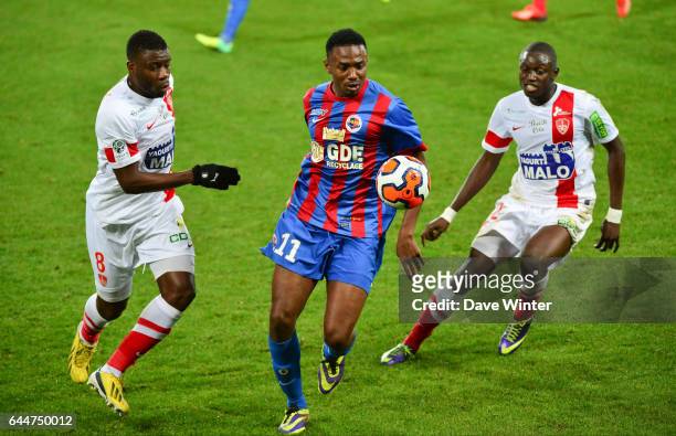 Ismael TRAORE / Fode KOITA / Ousmane COULIBALY - - Caen / Brest - 18eme journee de Ligue 2, Photo : Dave Winter / Icon Sport