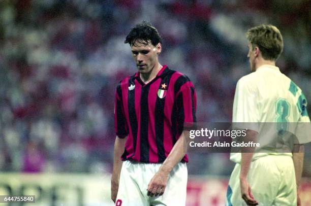 Marco Van Basten / Alen BOKSIC - - Marseille / Milan AC - Finale Ligue des Champions 1993 - Munich Photo : Alain Gadoffre / Icon Sport