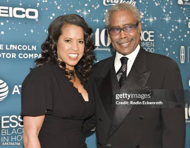 Michelle E. Banks and Ed Lewis attend the Essence 10th Annual Black Women in Hollywood Awards Gala at the Beverly Wilshire Four Seasons Hotel on...