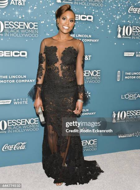 Actress Issa Rae attends the Essence 10th Annual Black Women in Hollywood Awards Gala at the Beverly Wilshire Four Seasons Hotel on February 23, 2017...