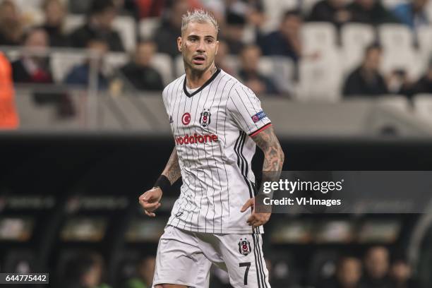 Ricardo Quaresma of Besiktas JKduring the UEFA Europa League round of 16 match between Besiktas JK and Hapoel Beer Sheva on February 23, 2017 at the...