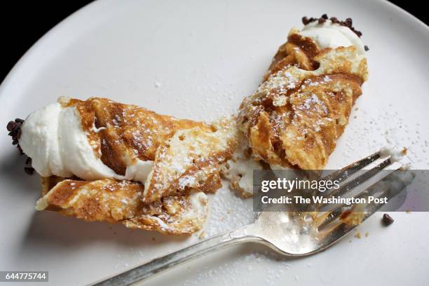 Cannoli from Casolare photographed in Washington, DC. .