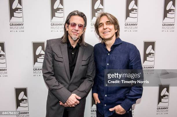 Scott Goldman and Eric Johnson attend Great Guitars: Eric Johnson at The GRAMMY Museum on February 23, 2017 in Los Angeles, California.