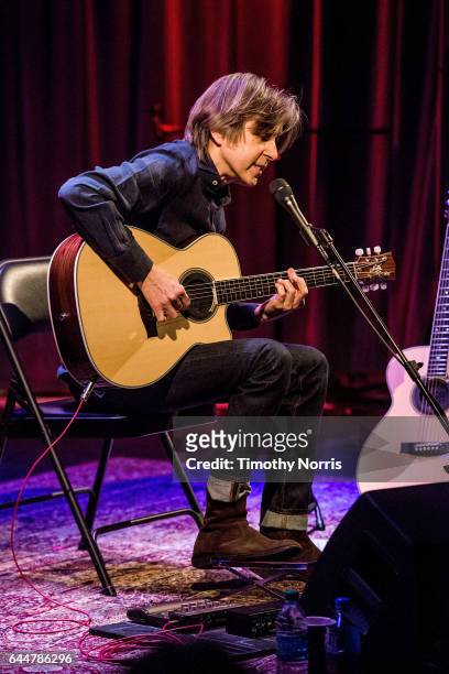 Eric Johnson performs during Great Guitars: Eric Johnson at The GRAMMY Museum on February 23, 2017 in Los Angeles, California.